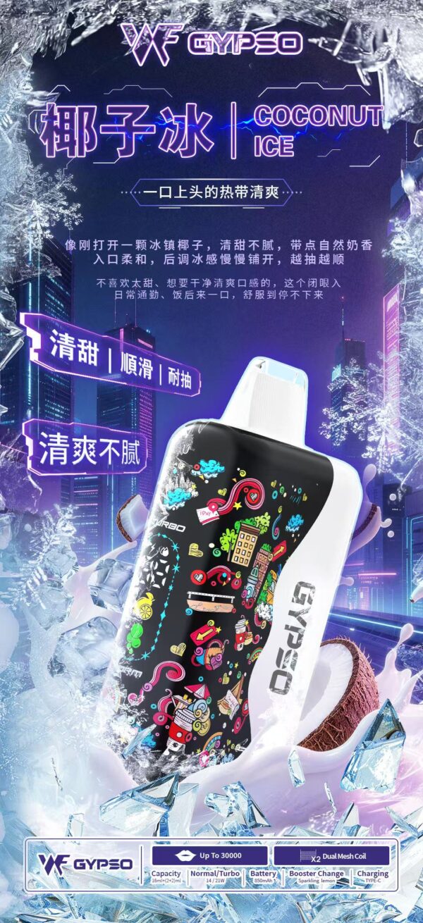 GYPSO滿天星拋棄式🪄30000口🔋王嘉爾同款bubblemon炫彩(任選10隻送一隻口味請備註)
